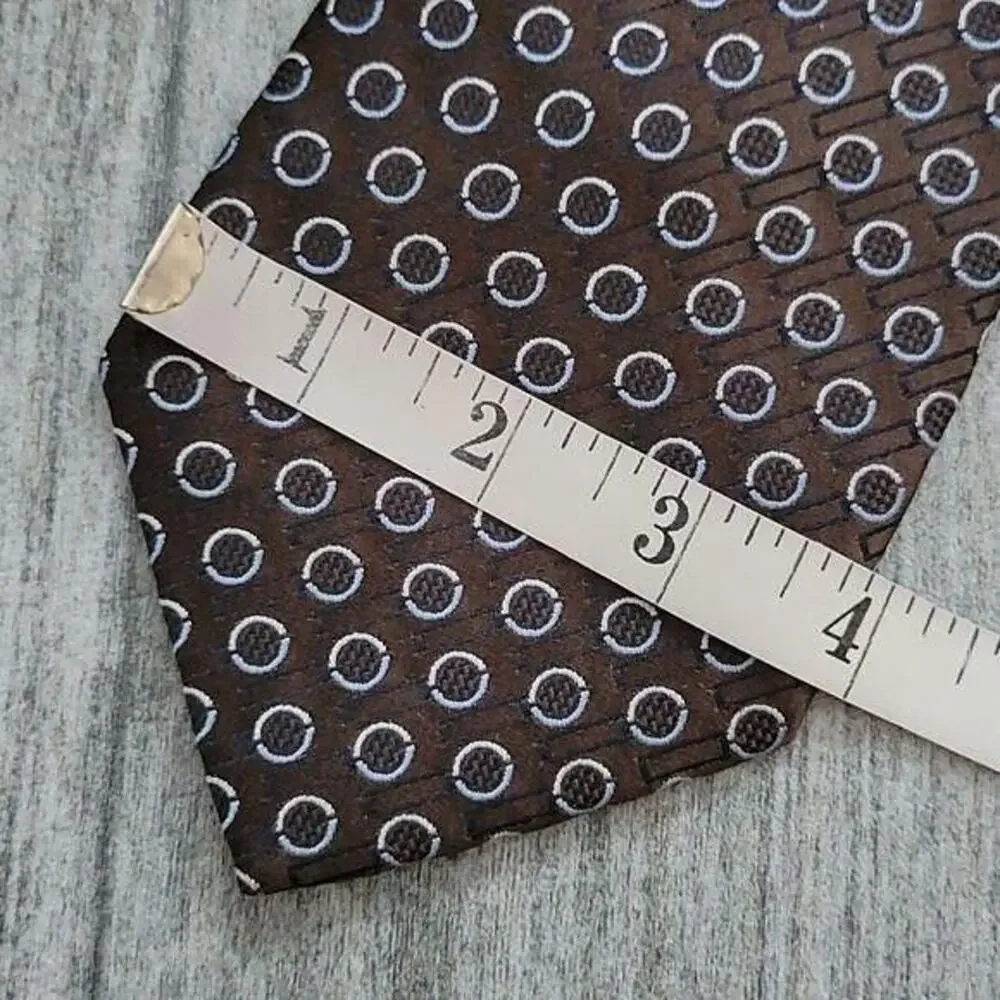 Ermenegildo Zegna multicolor geometric 100% silk men's necktie